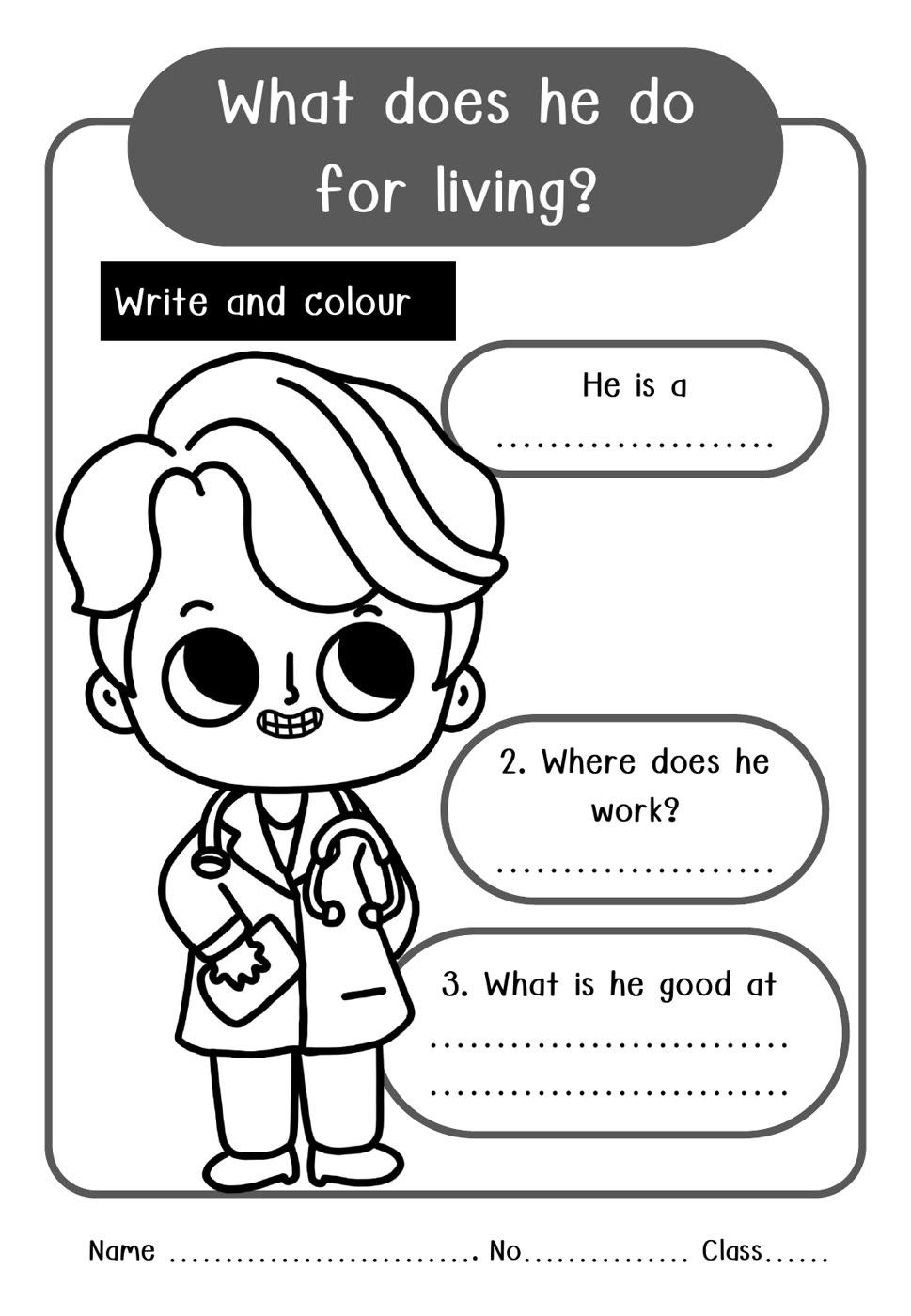 ตัวอย่างหน้าที่ 4 จากชุด อาชีพ